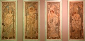 Les quatre saisons ou Les parties du jour - Alphonse Mucha